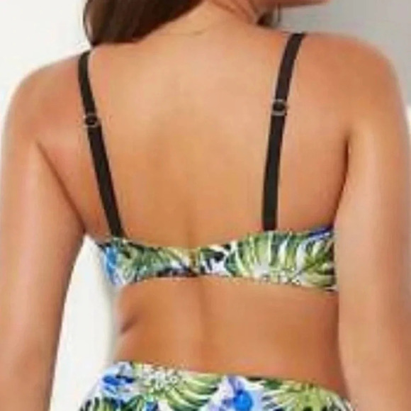 NWOT Swimsuits For All | Scout Underwire Bikini Top Tropical Floral TOP ONLY - Picture 2 of 11